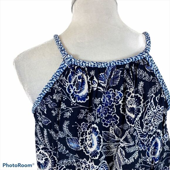 Gap Blue Floral Rope Strap Tank Top Size XS‎ - Picture 3 of 9